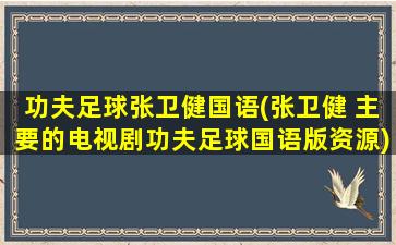 功夫足球张卫健国语(张卫健 主要的电视剧功夫足球国语版资源)